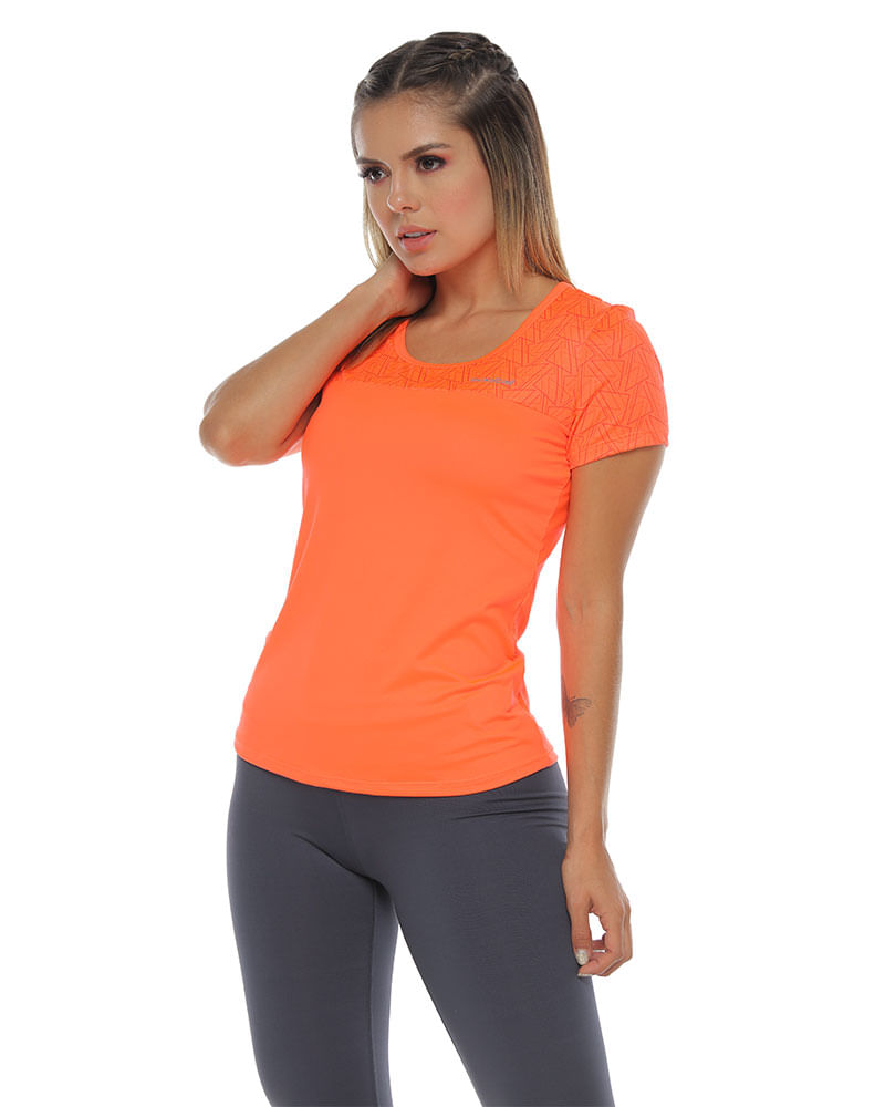 camisetas naranjas mujer