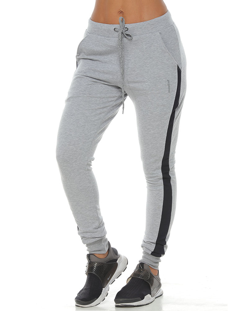 Pantalon Jogger Color Gris Jaspe Para Mujer Racketball Movil