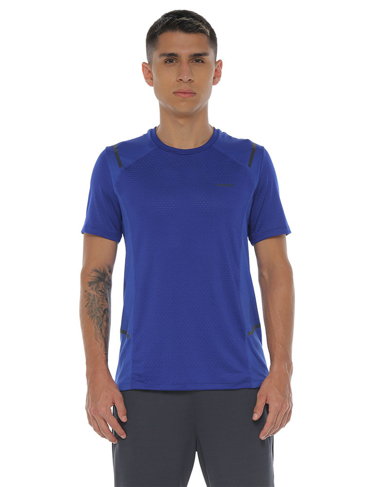 Camiseta Deportiva Manga Corta, Color Azul Rey Para Hombre racketball