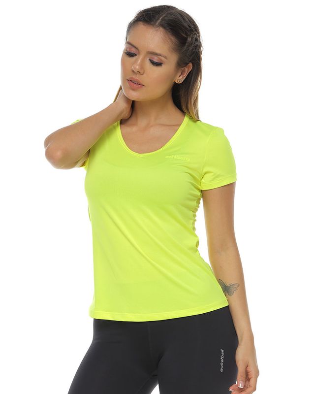 Estribillo Rana El actual Camiseta deportiva mujer, color amarillo lima - racketball movil