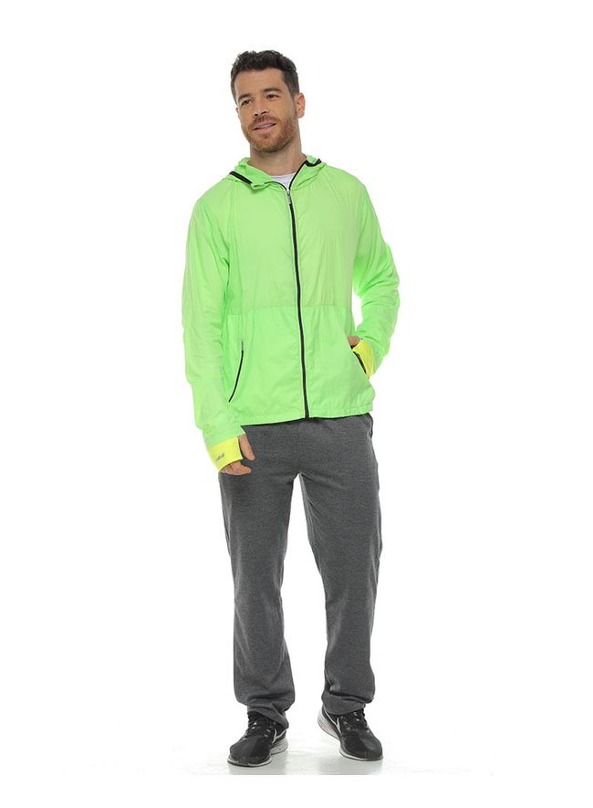 Chaqueta Rompevientos, Color Verde Lima Para Hombre racketball
