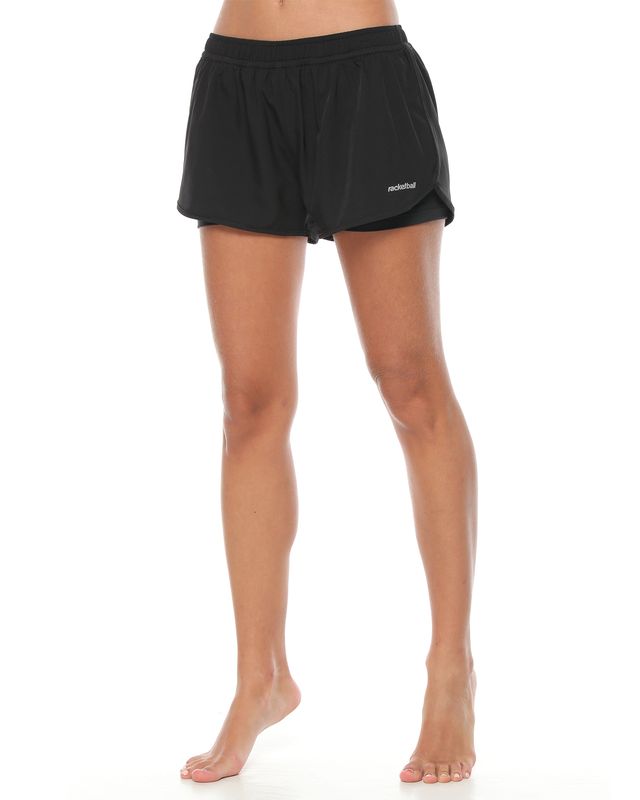 Falda deportiva para mujer, con licra interior, color negro - racketball  movil