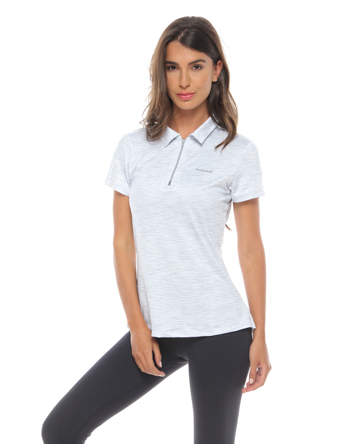 camiseta tipo polo de color blanco/jasped racketball movil
