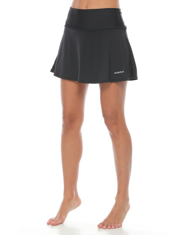 Falda Plisada, Color Negro Para Mujer - racketball movil