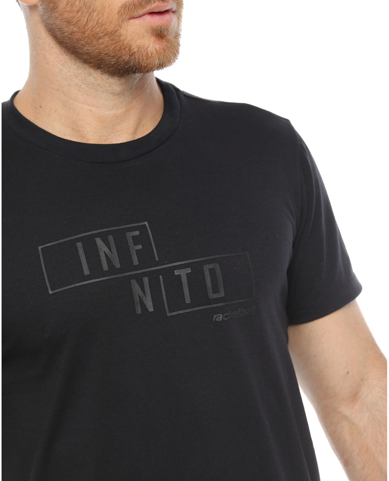 camiseta estampada para hombre con mensaje infinito parte frontal