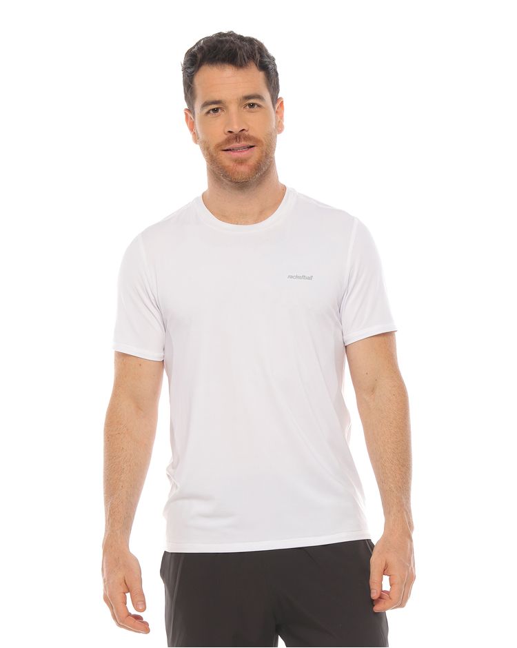 Camiseta Deportiva Manga Corta Blanca para Hombre