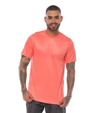 camiseta deportiva manga corta color coral para hombre