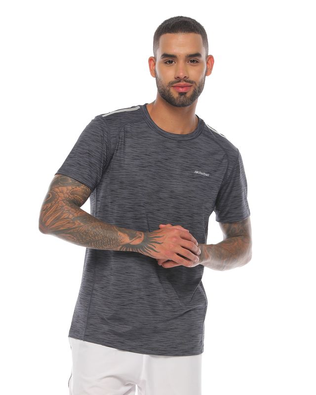Camiseta deportiva para hombre , color gris oscuro - racketball movil