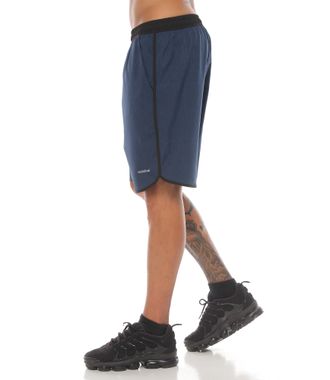 pantaloneta deportiva color petroleo negro para hombre parte lateral izquierda con logo racketball