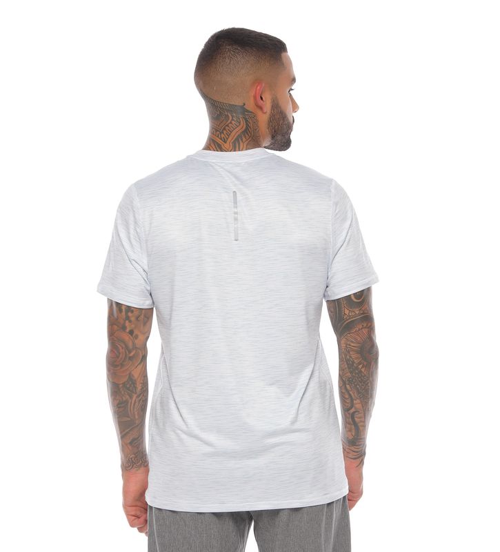 Camiseta Deportiva Manga Corta Blanca para Hombre parte trasera
