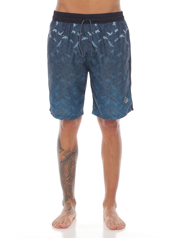 pantaloneta de playa larga color azul para hombre