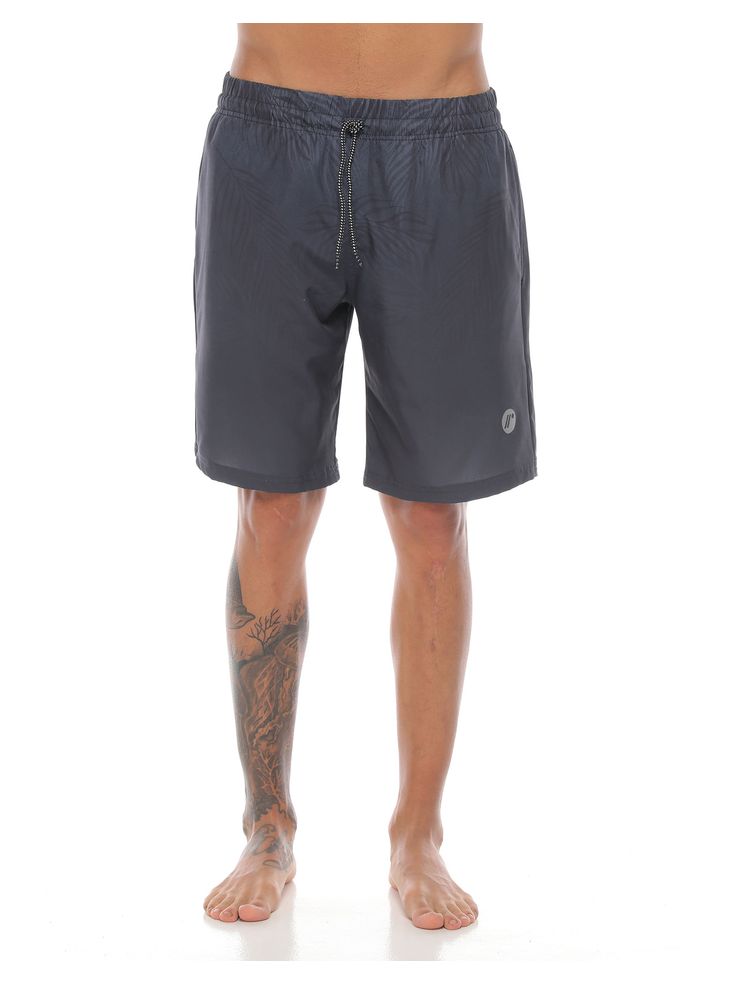 pantaloneta de playa larga color gris oscuro para hombre