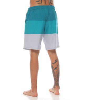 pantaloneta de playa larga color jade para hombre parte trasera
