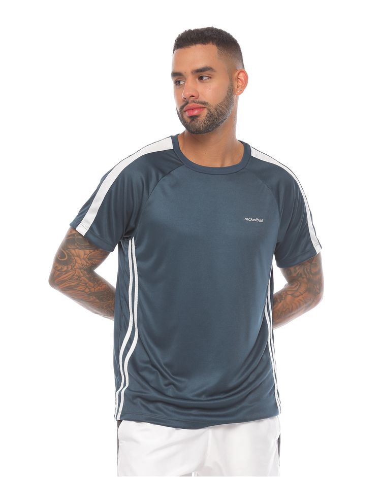 camiseta deportiva color petroleo para hombre