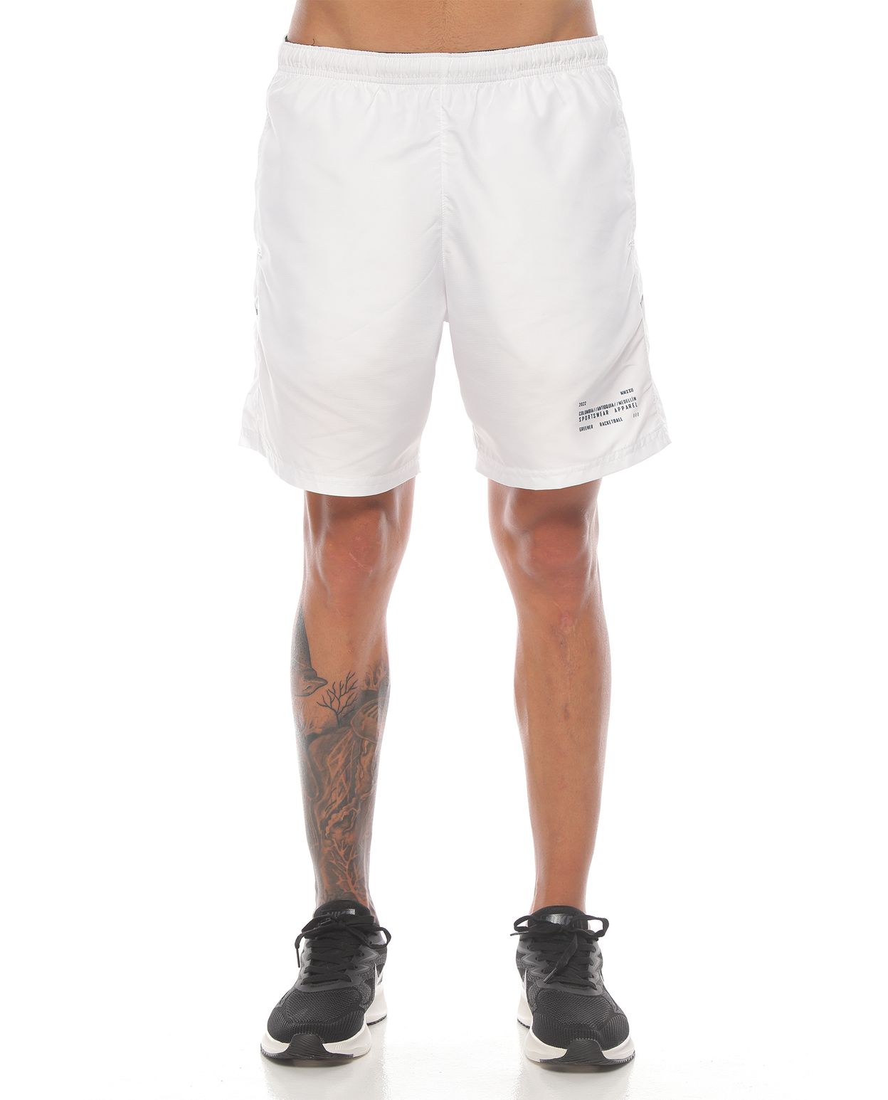 pantaloneta deportiva blanca para hombre