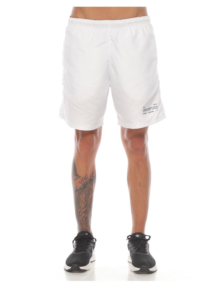 pantaloneta deportiva blanca para hombre