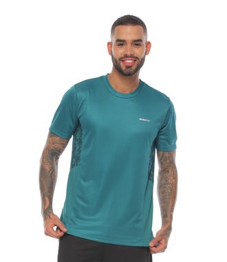 camiseta deportiva manga corta color verde para hombre