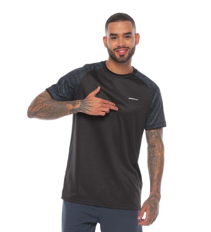 Camiseta Deportiva Negra para Hombre