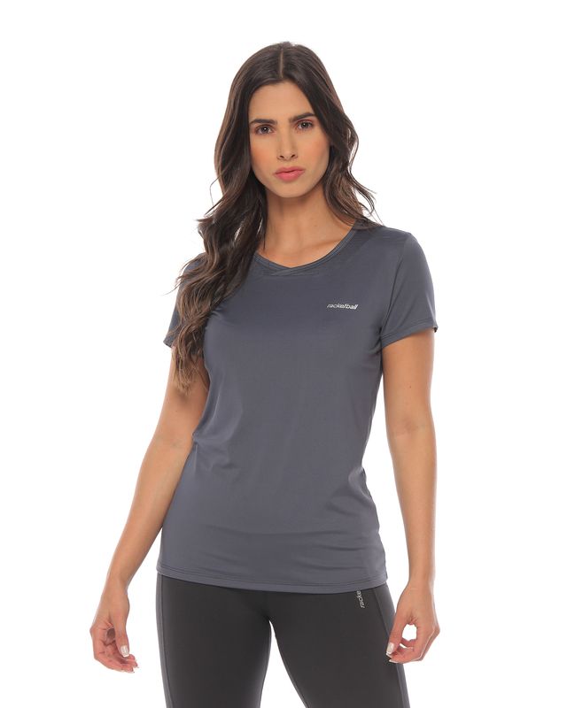 Camiseta deportiva color gris oscuro - racketball movil