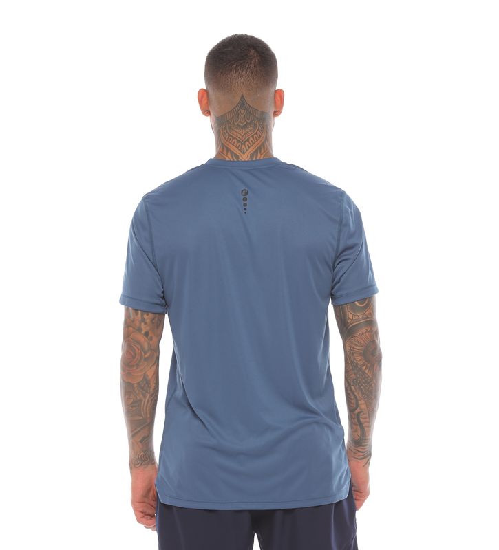 Camiseta Deportiva Azul para Hombre parte trasera
