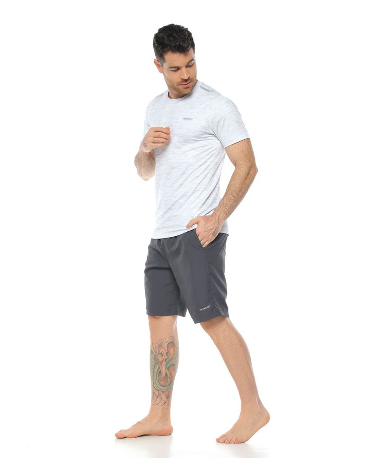 Encuentra Aquí Pantaloneta Deportiva Color Gris para Hombre - racketball  movil