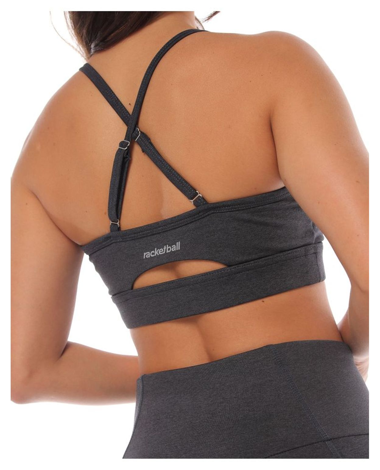 Top deportivo mujer, color gris oscuro - racketball movil