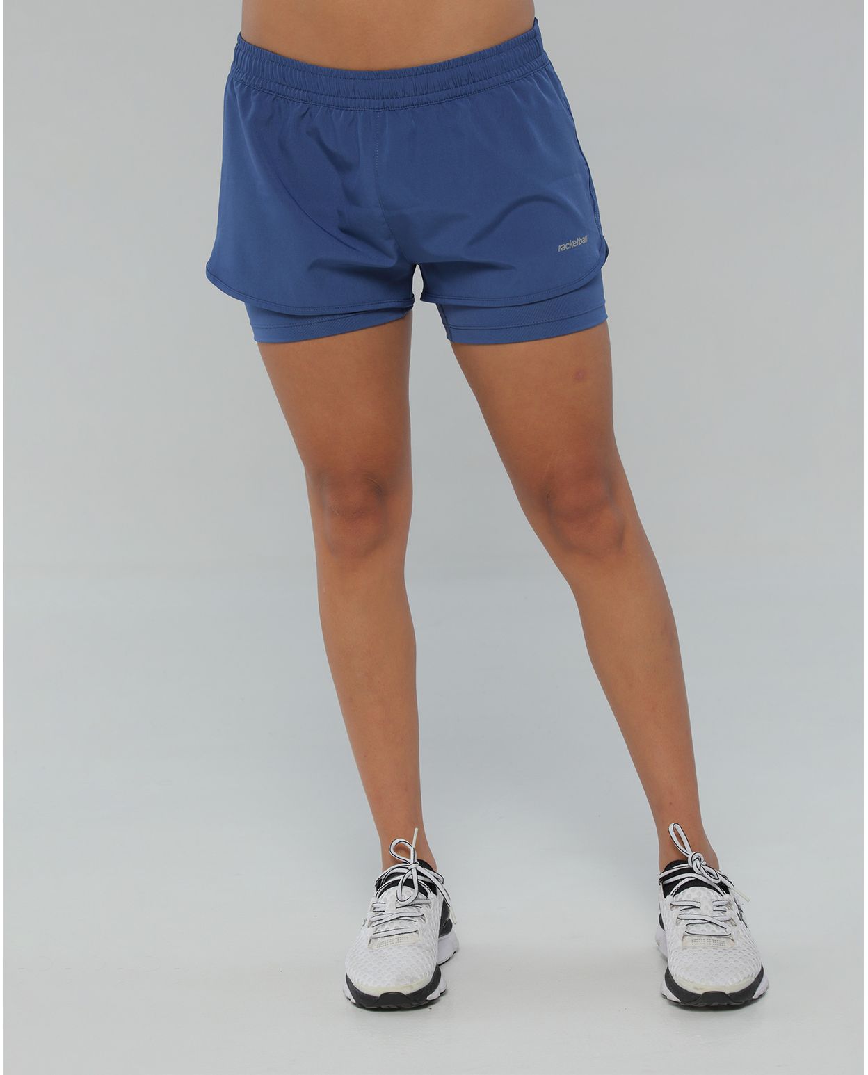 cubierta Distraer marxista Pantaloneta deportiva mujer, con licra interior, color azul - racketball  movil