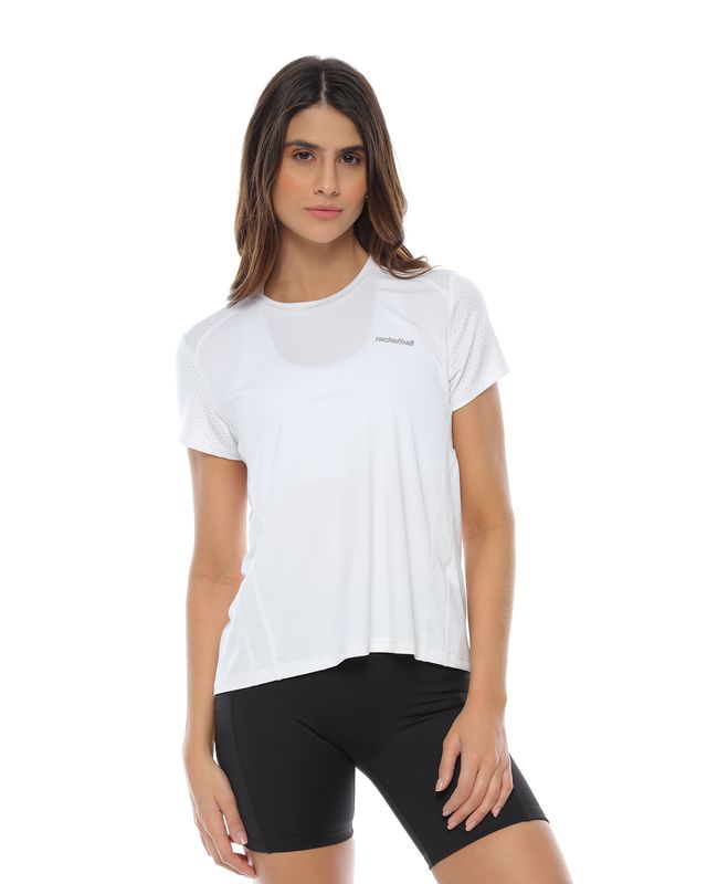 Camiseta manga color blanco - racketball movil