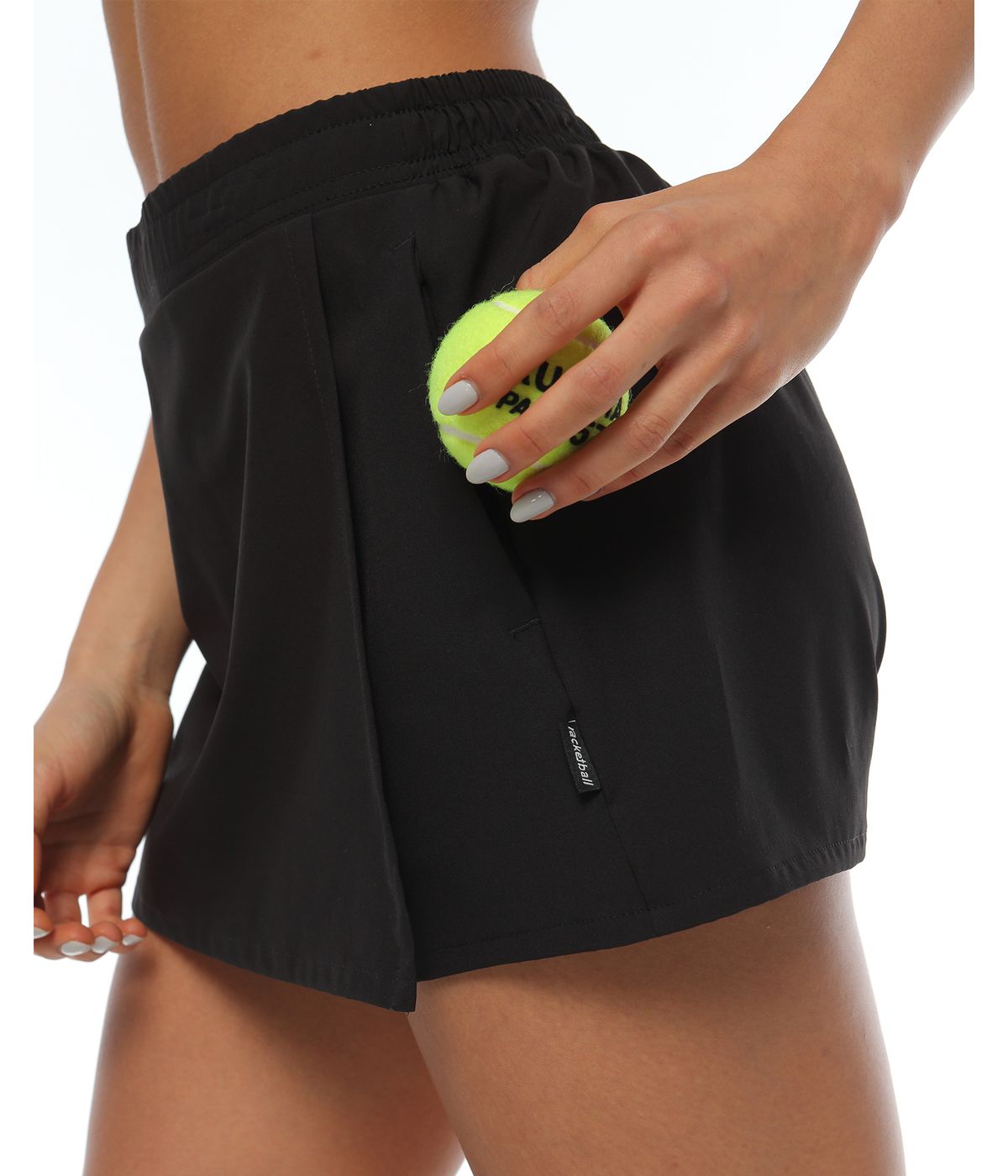 falda short deportiva, color negro - racketball movil