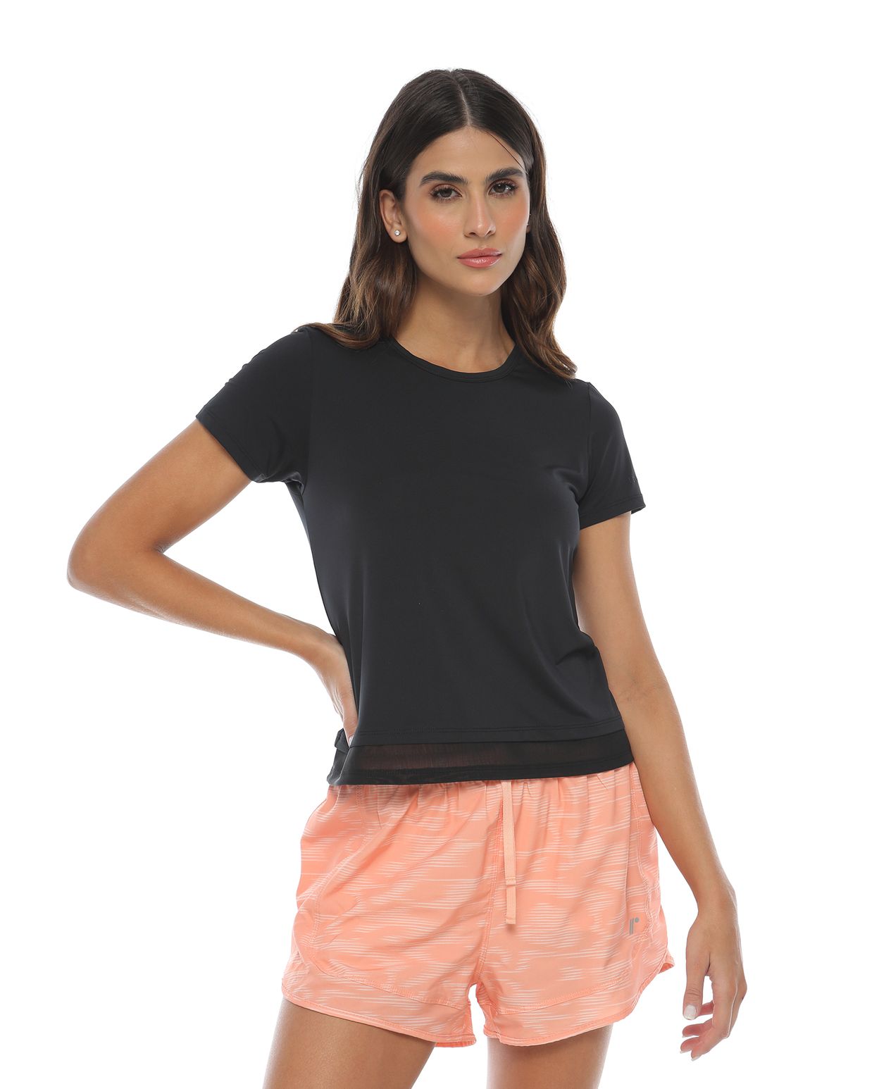 Camiseta deportiva para mujer, color negro - racketball movil
