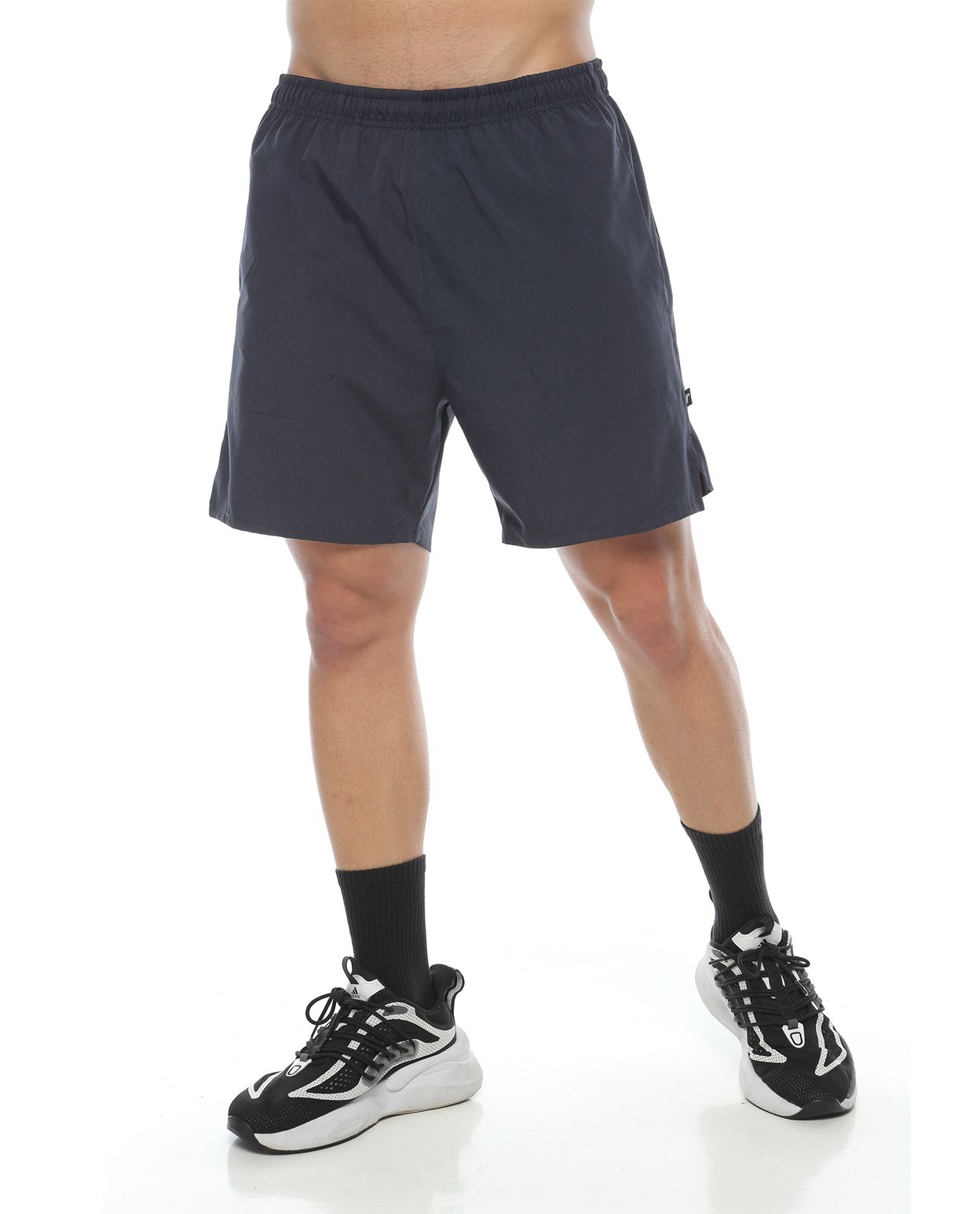 Pantaloneta deportiva hombre color jaspe oscuro racketball movil