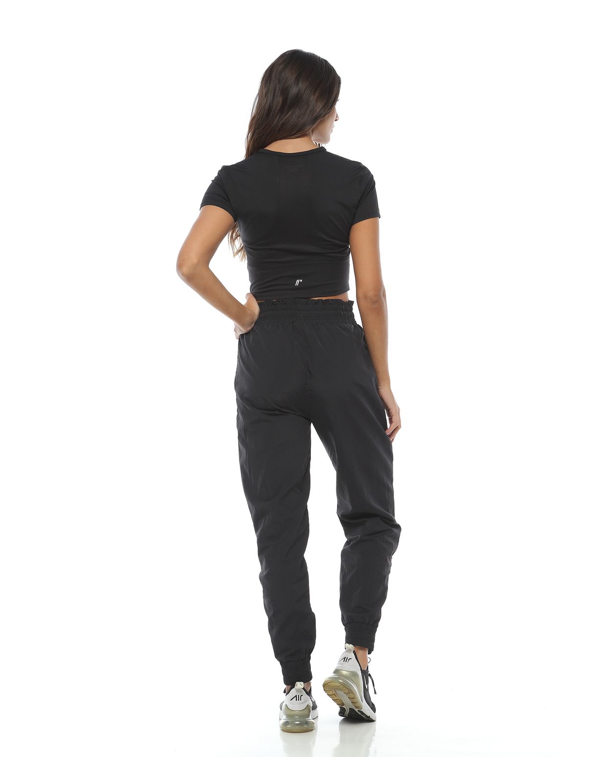 Puloru TNGXXWL - Pantalones deportivos con bolsillos para mujer, Negro, S