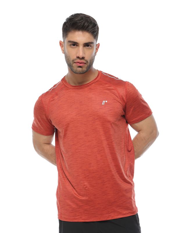 Camiseta deportiva para hombre, color ladrillo, manga corta - racketball  movil