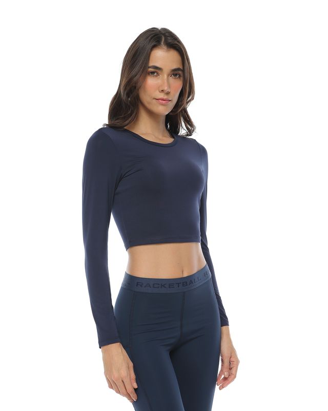 Top deportivo mujer, color negro - racketball movil