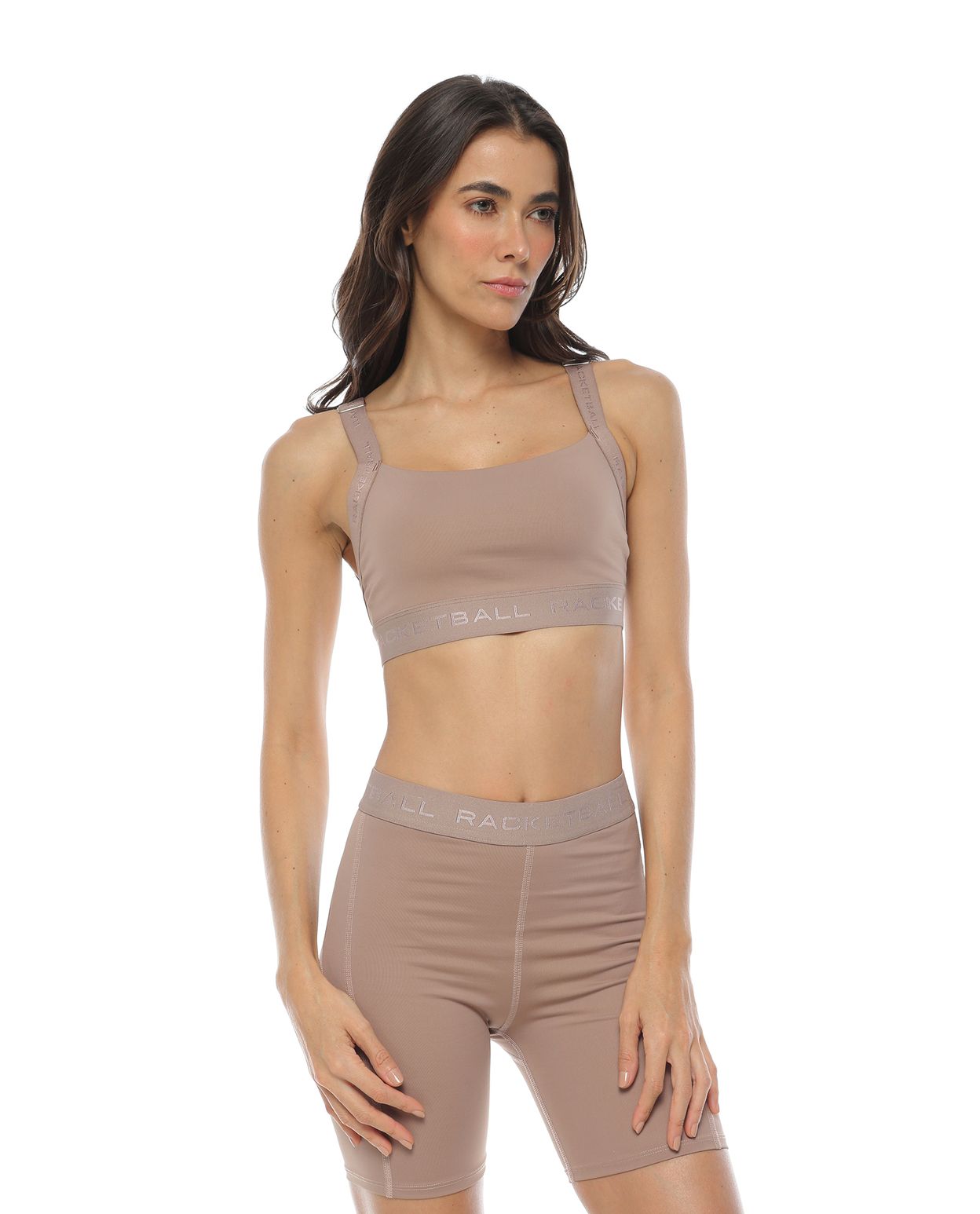 top deportivo mujer, color taupe - racketball movil